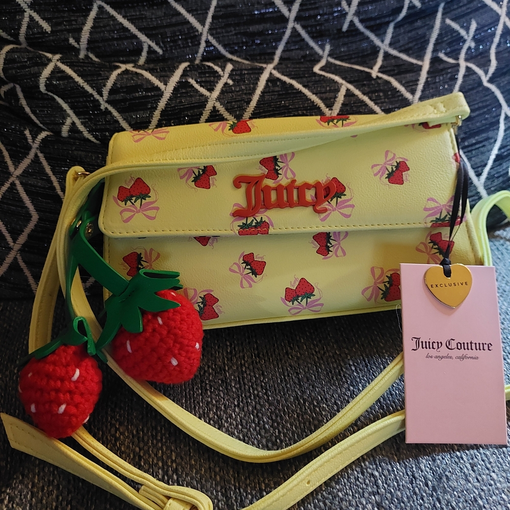 Juicy Couture Yellow Strawberry Crossbody Bag